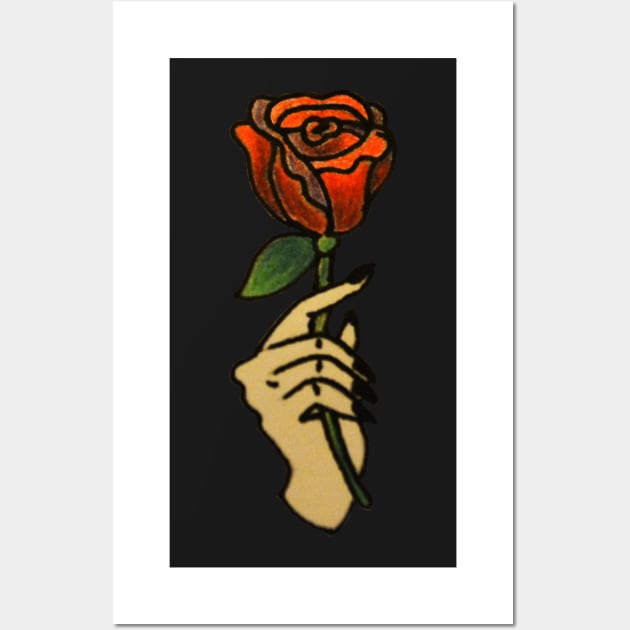 hand//rose Wall Art by Soofg